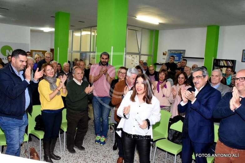 Carmen Hernández, tras ser proclamada candidata a la Alcaldía de Telde (Foto Antonio Alí)